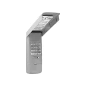 Gray control key code pad for garage door with lifting cover from LiftMaster