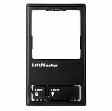 Black and white multi-function garage door control panel from LiftMaster