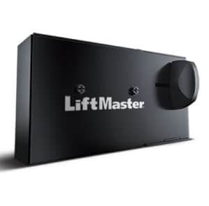 Black automatic garage door lock from LiftMaster