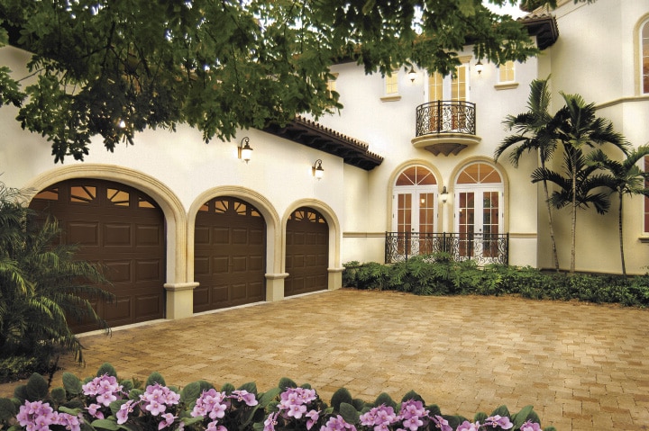 clopay classic archtop garage doors with windows
