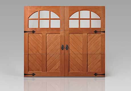 custom wood herringbone garage door