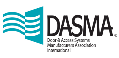 Logo of DASMA Door & Access Systems Manufacturers Association International for garage door weight vs spring size post.