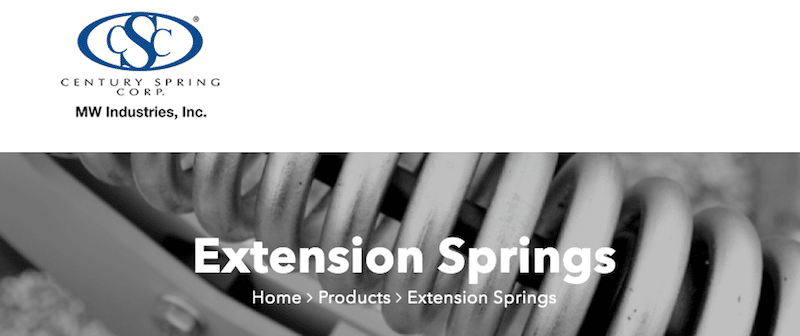 Photo of the header of CSC springs for post on best garage door extension springs.