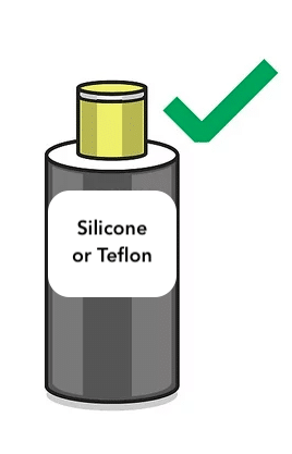 Illustration of a bottle of silicone or teflon lubricant for post on best garage door spring lube.