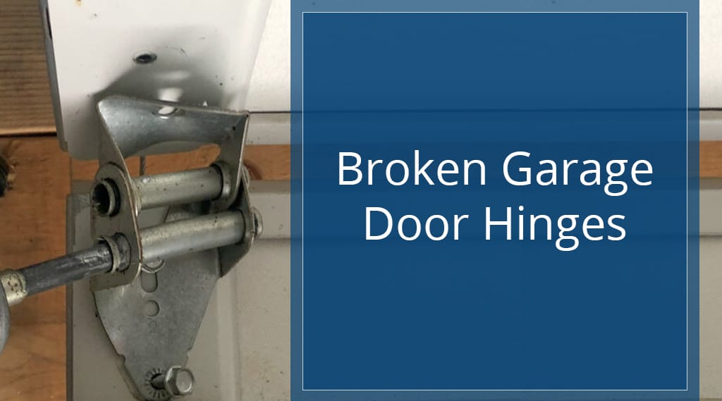 Broken Garage Door Hinges - photo of a broken garage door hinge.
