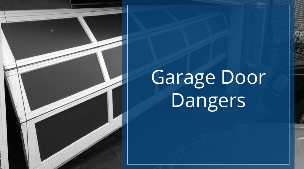 Garage Door Dangers - photo of a broken garage door.