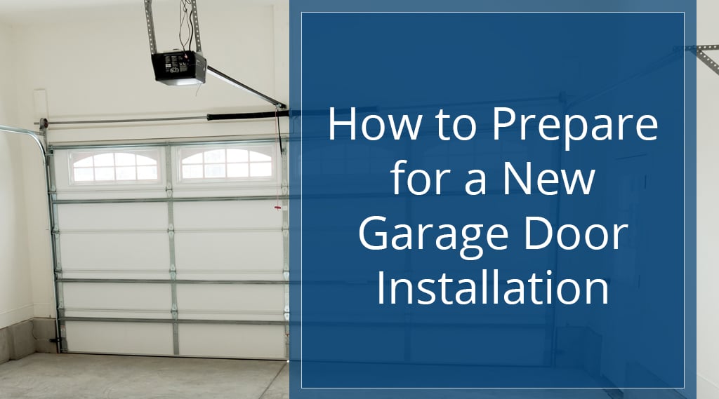 How to Prepare for a New Garage Door Installation - photo of a garage door in an empty garage.