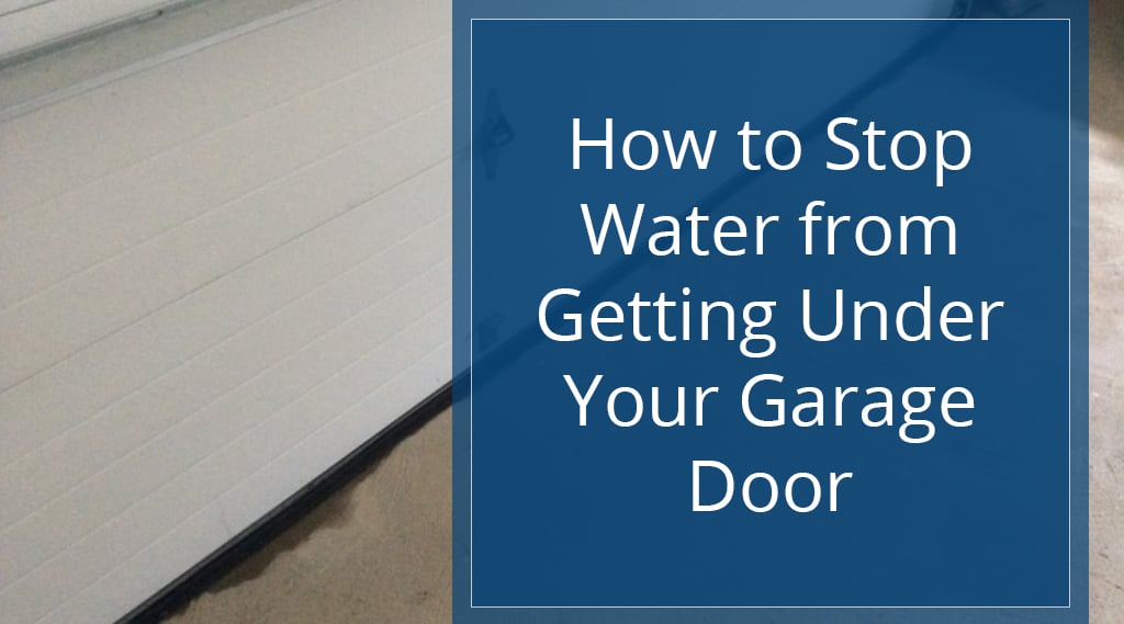 How to Stop Water from Getting Under Your Garage Door - photo of water pooling under closed garage door.