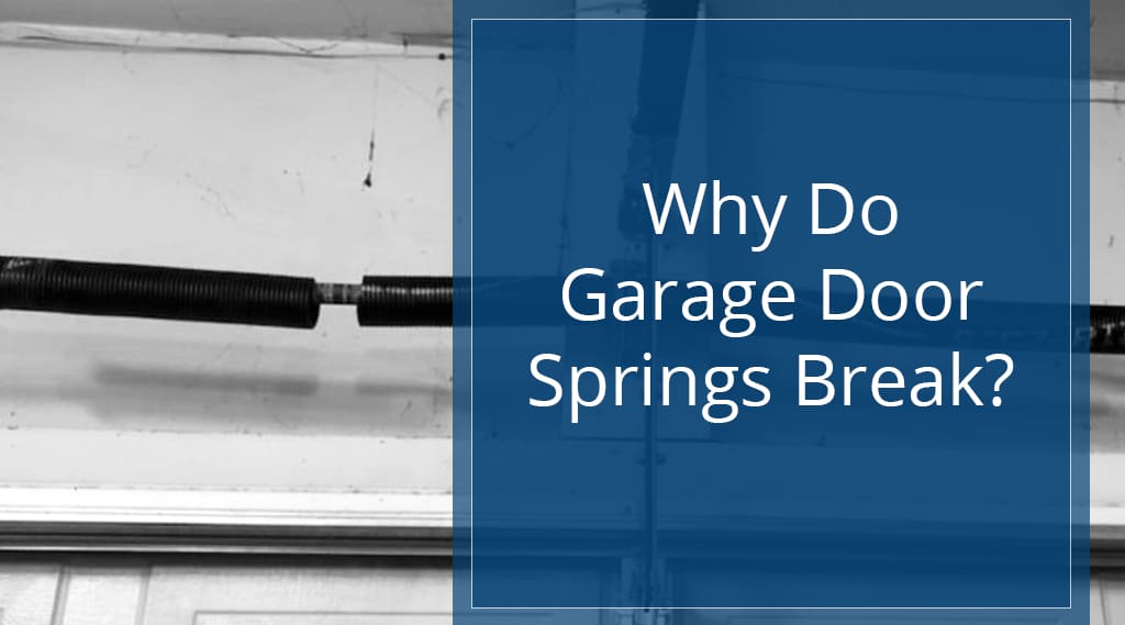 Why Do Garage Door Springs Break? - Closeup photo of a broken garage door spring.