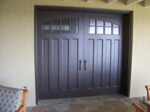 manual garage doors with privacy glass