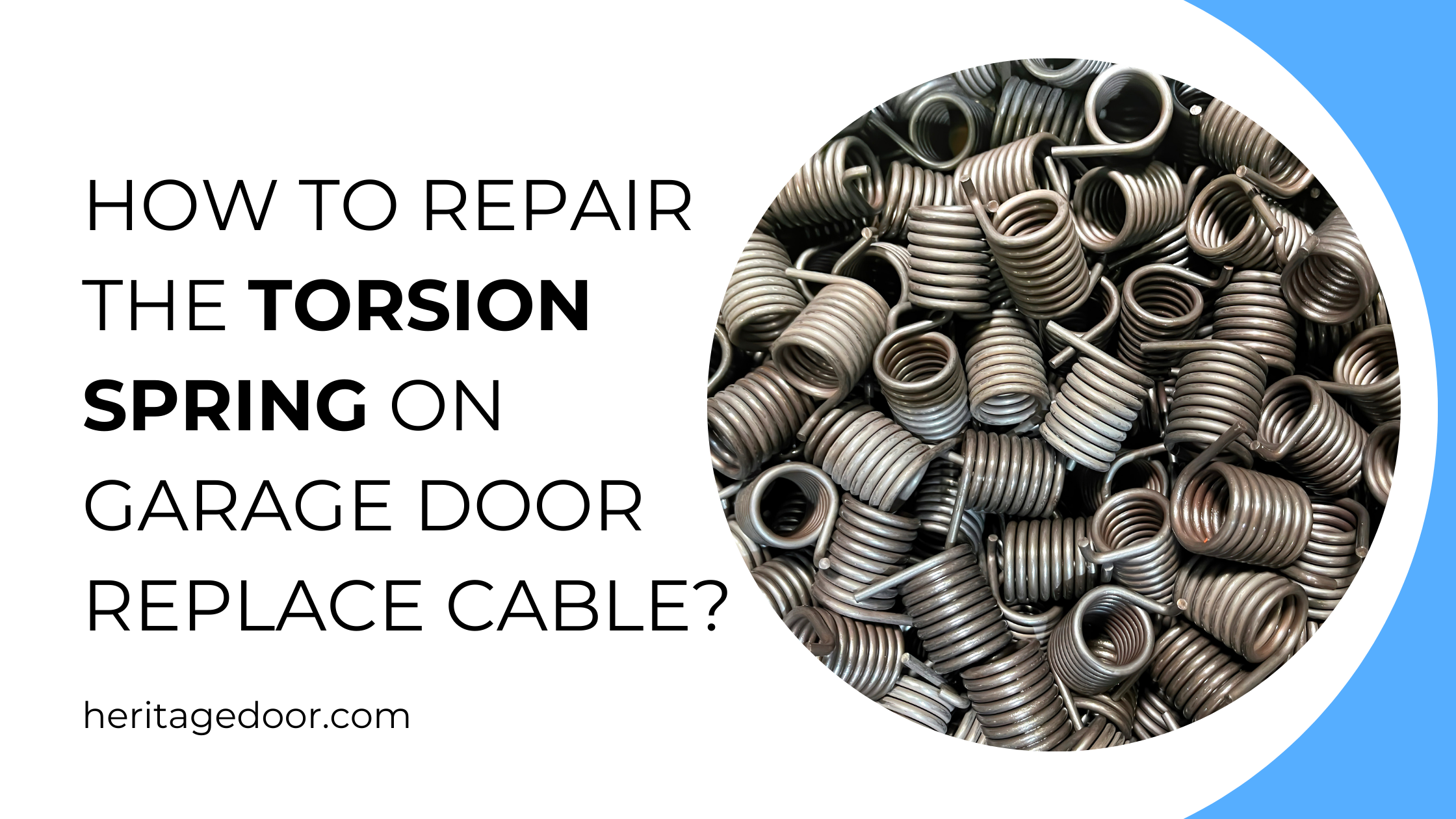 How To Repair The Torsion Spring On Garage Door Replace Cable